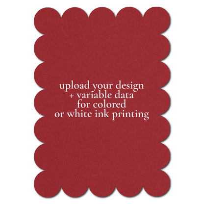 Individually Personalized Wedding Prints on Diecut Cardstock - Shape P50