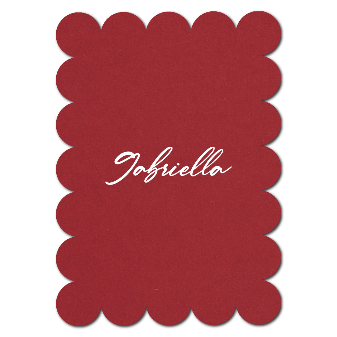 Individually Personalized Wedding Prints on Diecut Cardstock - Shape P50