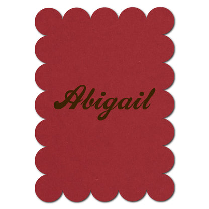 Individually Personalized Wedding Prints on Diecut Cardstock - Shape P50