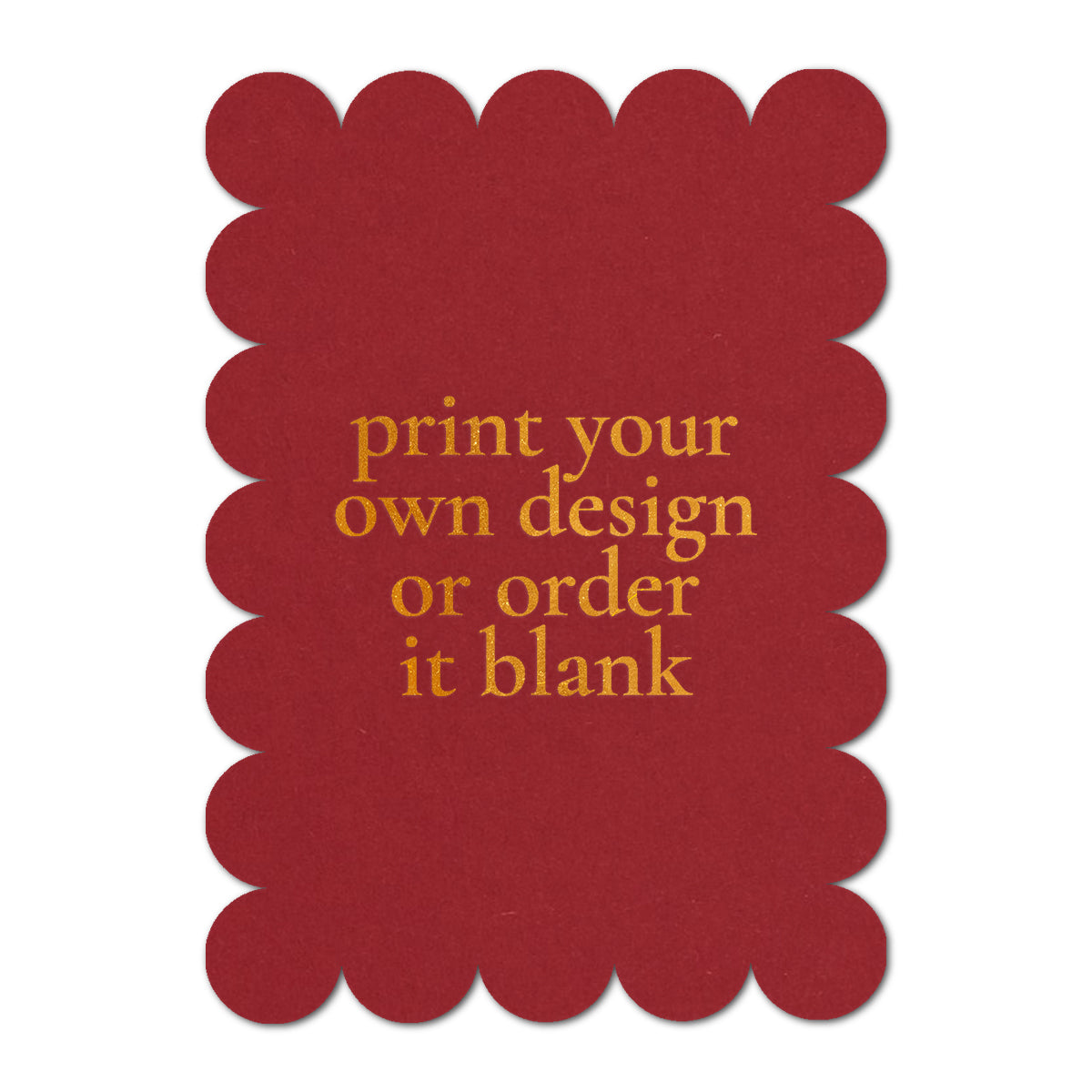 Custom Wedding Prints on Diecut Shaped Cardstock | Shape P50
