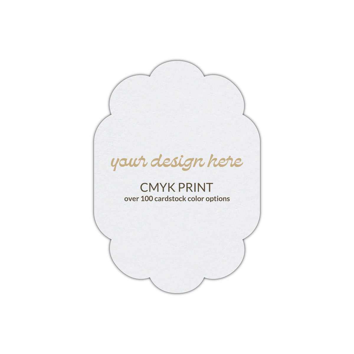Shape P51 Diecut Card | CMYK Print | 3" x 4"
