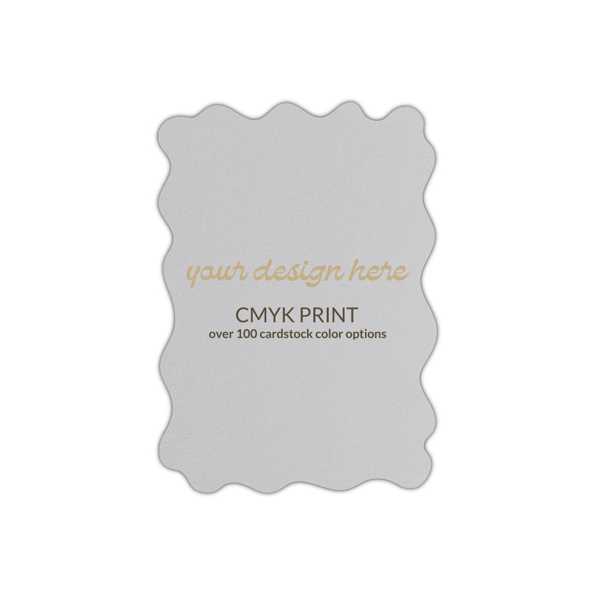 Shape P52 Diecut Card | CMYK Print | 3" x 5"