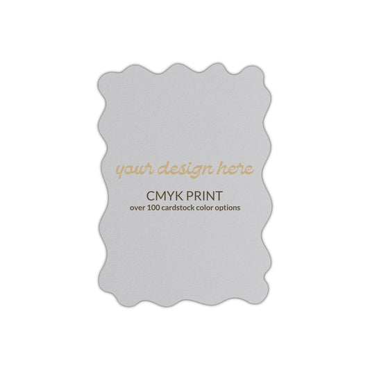 Shape P52 Diecut Card | CMYK Print | 3" x 5"