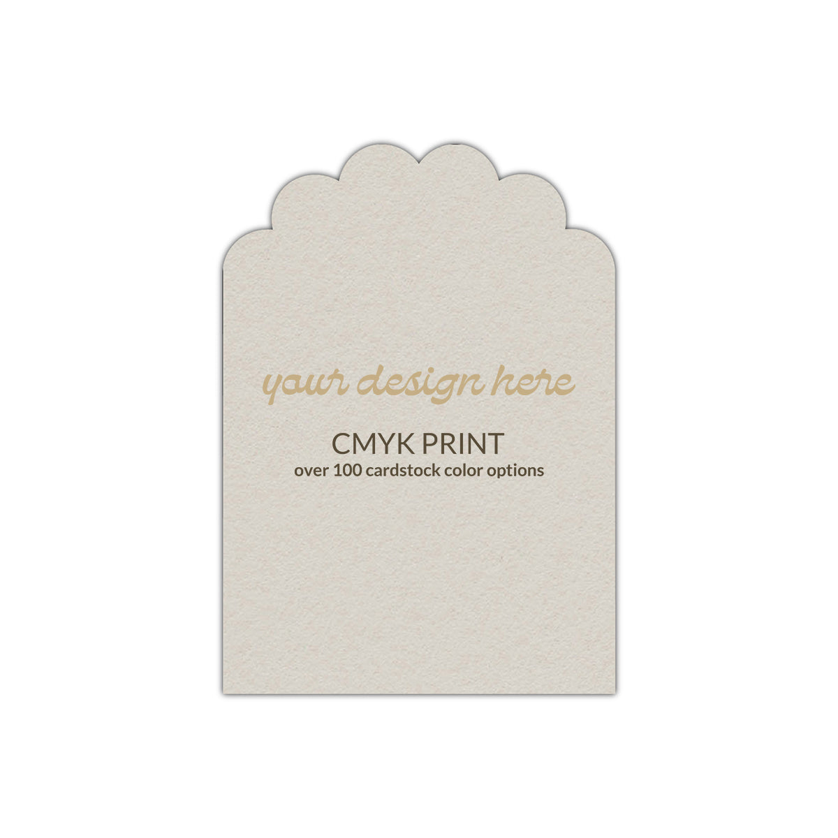 Shape P53 Diecut Card | CMYK Print | 2" x 3"