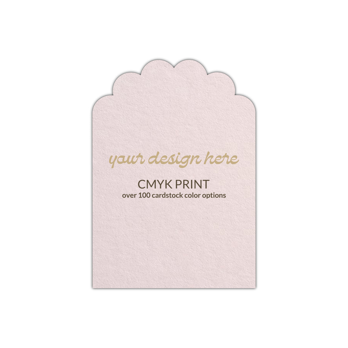 Shape P53 Diecut Card | CMYK Print | 3" x 5"