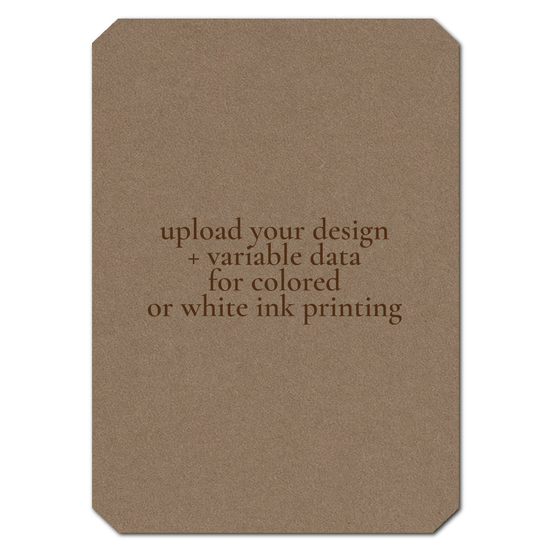 Individually Personalized Wedding Prints on Diecut Cardstock - Shape P53