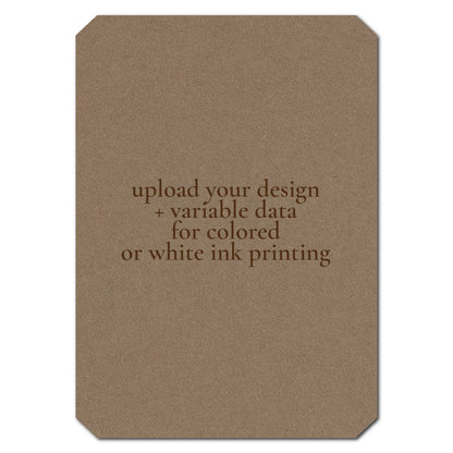 Individually Personalized Wedding Prints on Diecut Cardstock - Shape P53