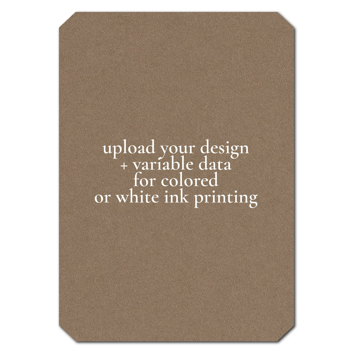 Individually Personalized Wedding Prints on Diecut Cardstock - Shape P53