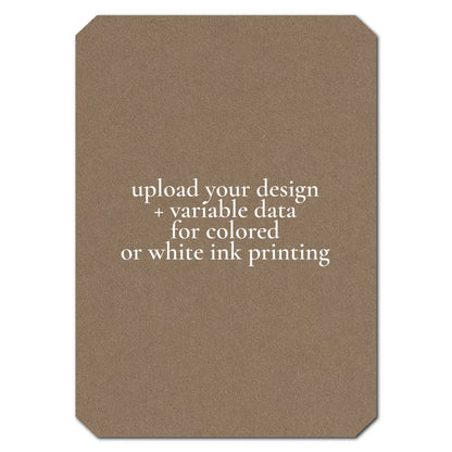Individually Personalized Wedding Prints on Diecut Cardstock - Shape P53