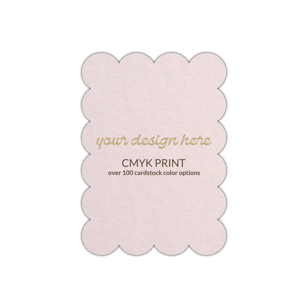 Shape P54 Diecut Card | CMYK Print | 5" x 8"