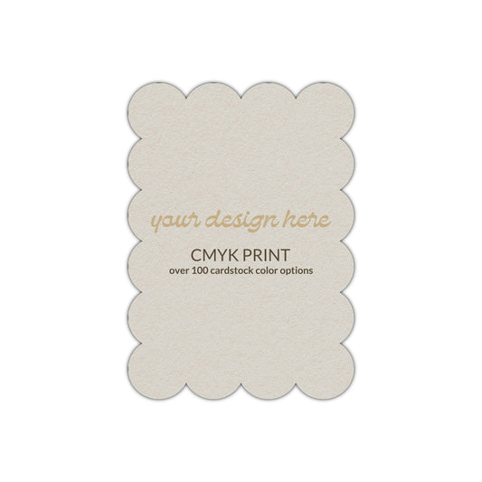 Shape P54 Diecut Card | CMYK Print | 2" x 3"