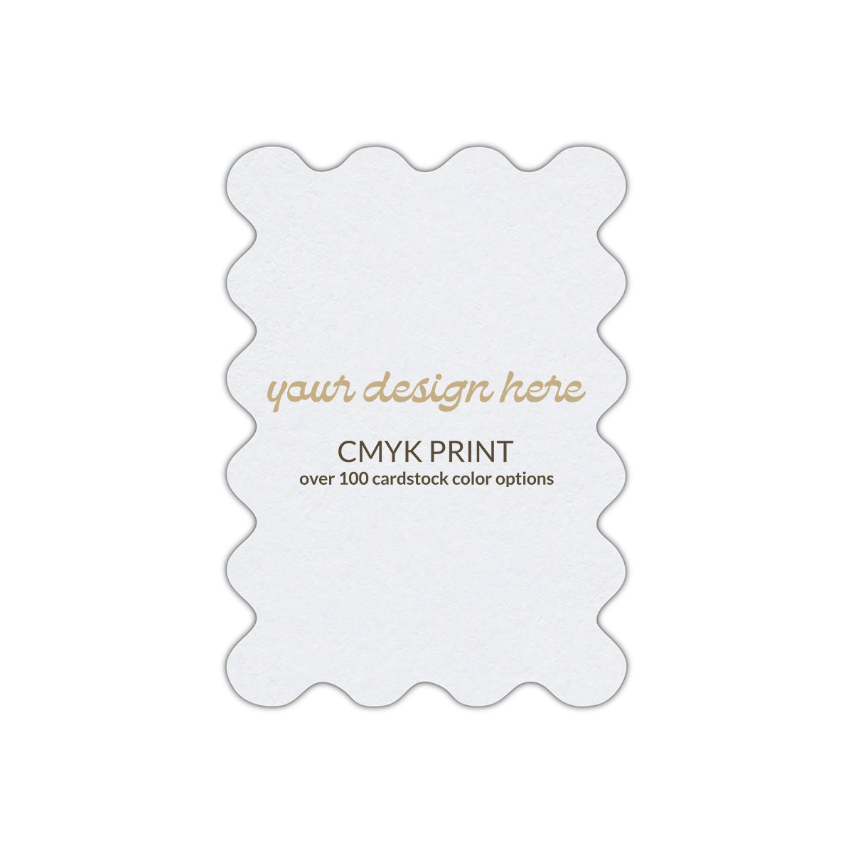 Shape P55 Diecut Card | CMYK Print | 3" x 5"