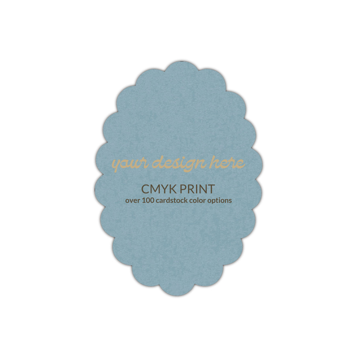 Shape P56 Diecut Card | CMYK Print | 3" x 5"