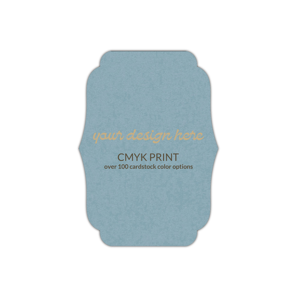 Shape P57 Diecut Card | CMYK Print | 3" x 4"
