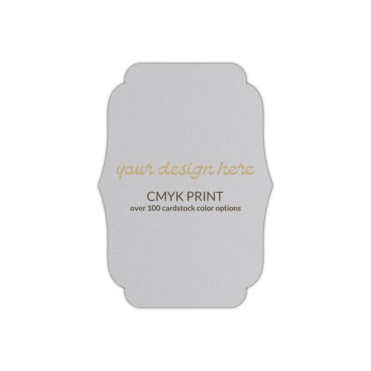Shape P57 Diecut Card | CMYK Print | 3" x 5"