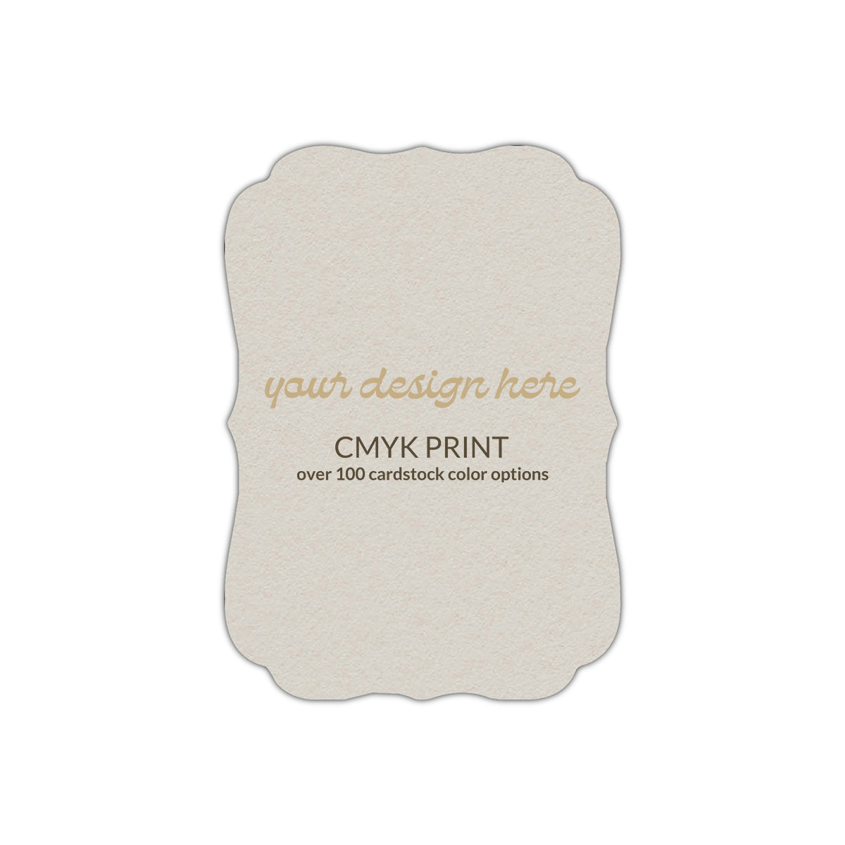Shape P58 Diecut Card | CMYK Print | 2" x 3"