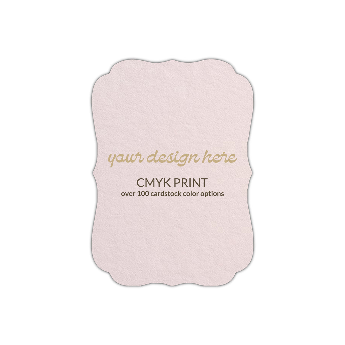 Shape P58 Diecut Card | CMYK Print | 3" x 5"