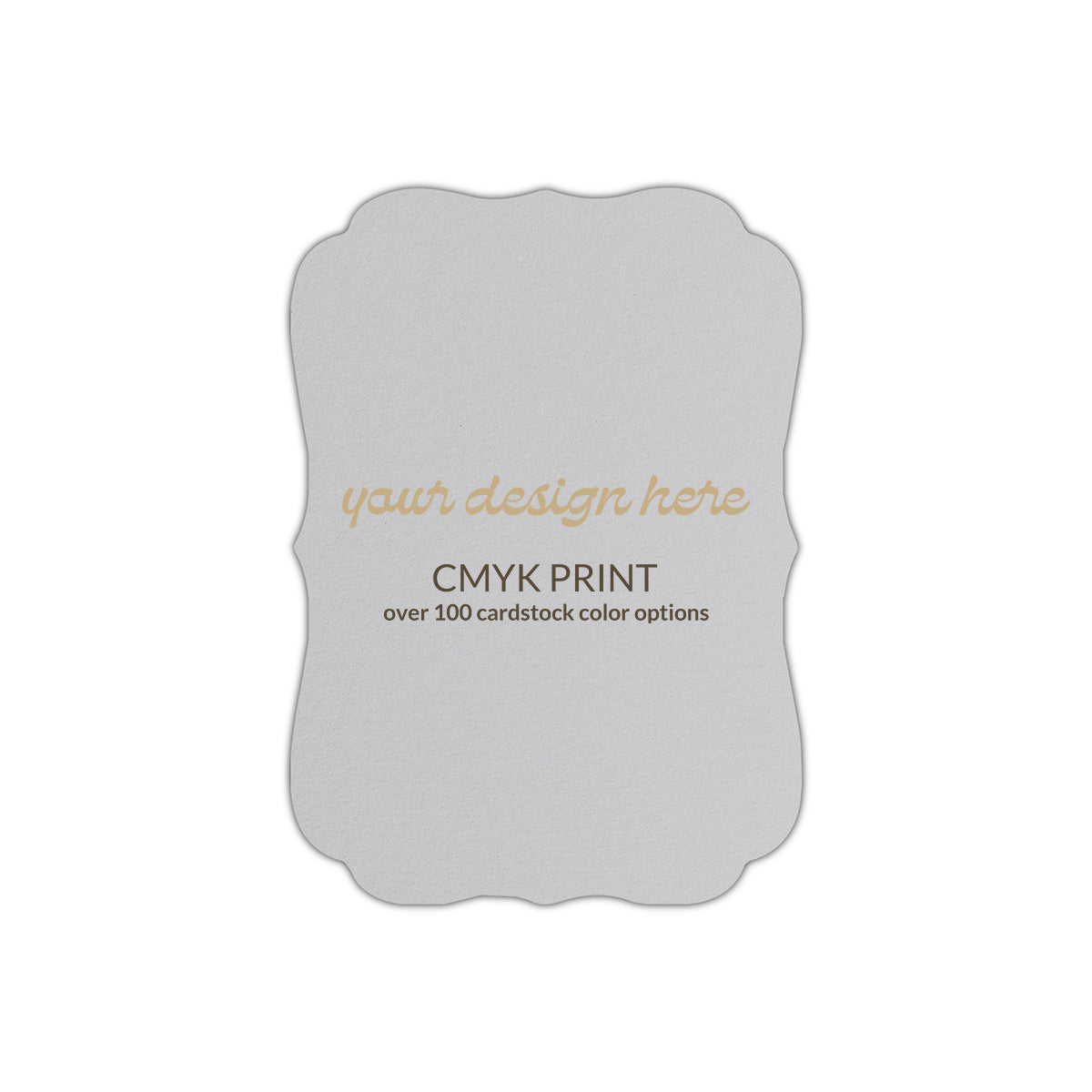 Shape P58 Diecut Card | CMYK Print | 3" x 4"