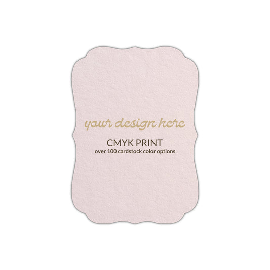 Shape P58 Diecut Card | CMYK Print | 3" x 5"