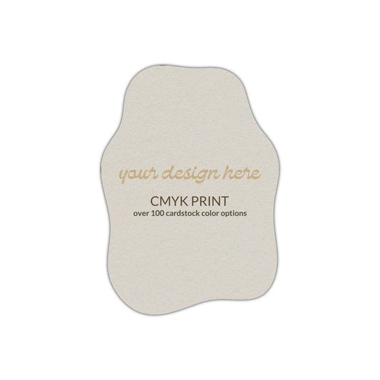 Shape P59 Diecut Card | CMYK Print | 2" x 3"
