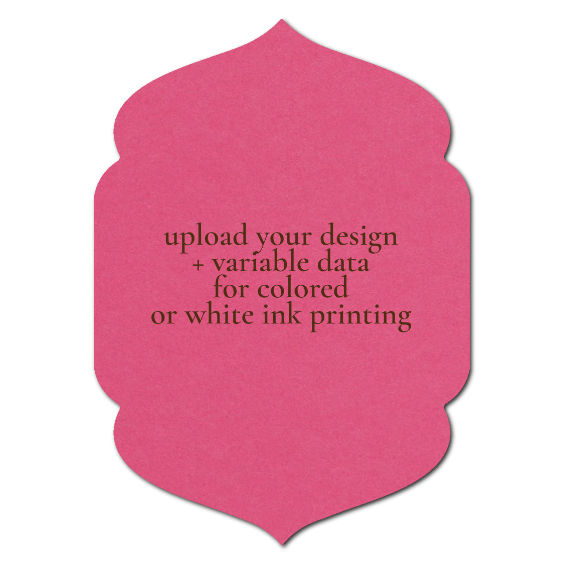 Individually Personalized Wedding Prints on Diecut Cardstock - Shape P5
