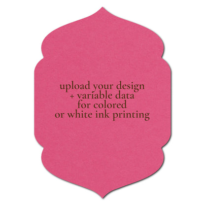 Individually Personalized Wedding Prints on Diecut Cardstock - Shape P5