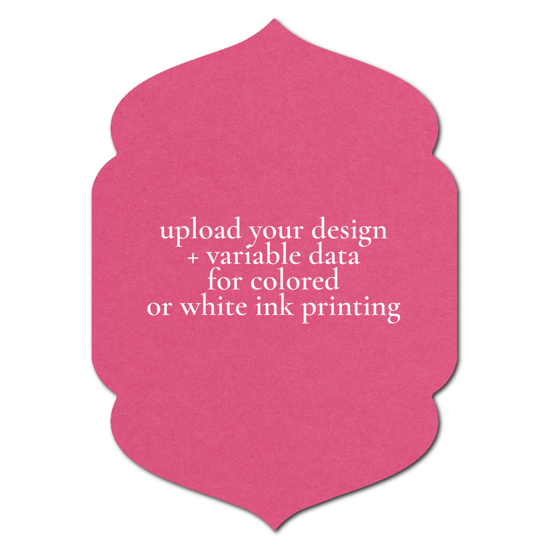 Individually Personalized Wedding Prints on Diecut Cardstock - Shape P5