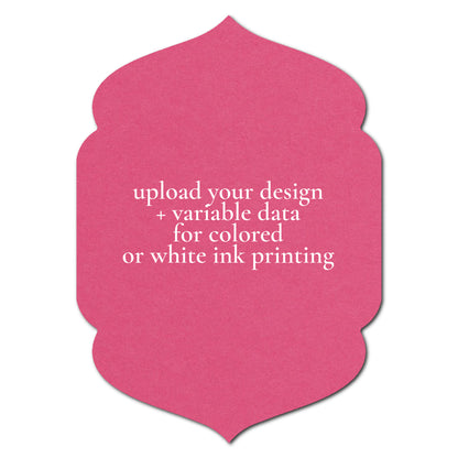 Individually Personalized Wedding Prints on Diecut Cardstock - Shape P5