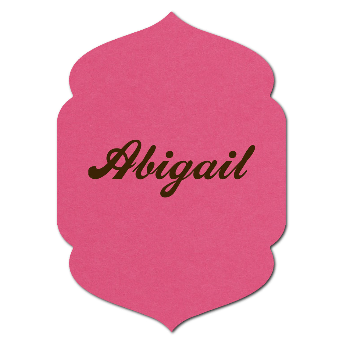 Individually Personalized Wedding Prints on Diecut Cardstock - Shape P5