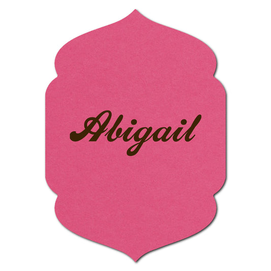 Individually Personalized Wedding Prints on Diecut Cardstock - Shape P5