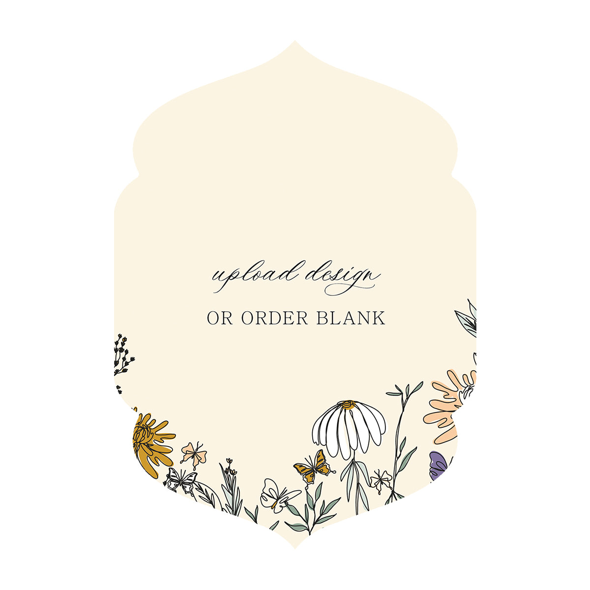 Custom Wedding Prints on Diecut Shaped Cardstock | Shape P5