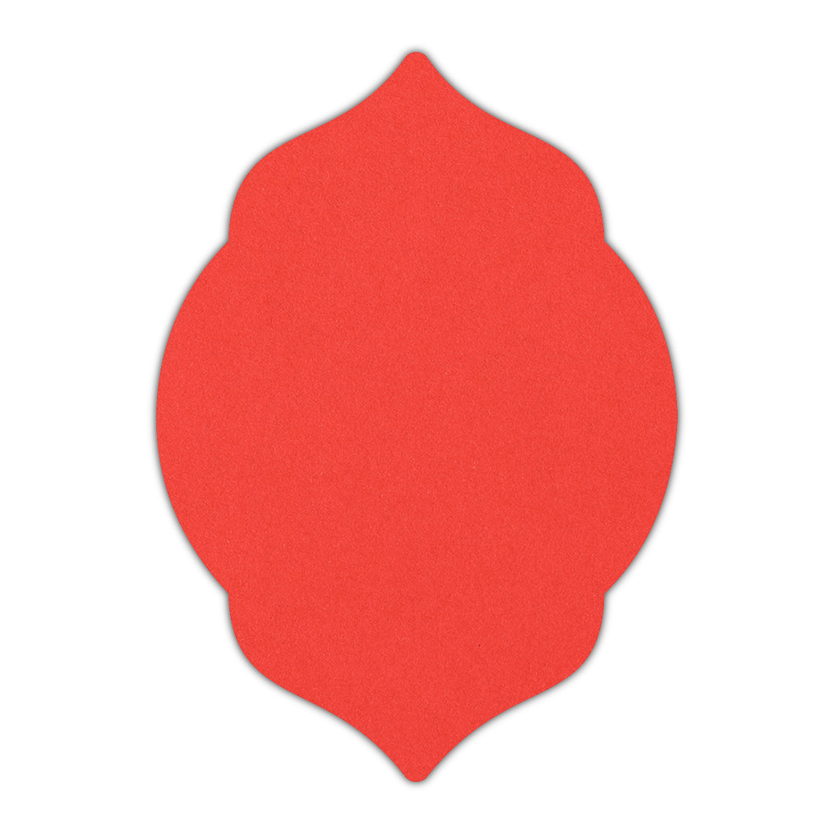 CMYK Print on Bright Red Cardstock | Shape P5 | 3" x 5"