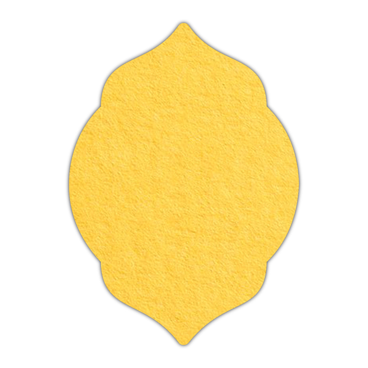 CMYK Print on Canary Yellow Cardstock | Shape P5 | 2" x 3.5"