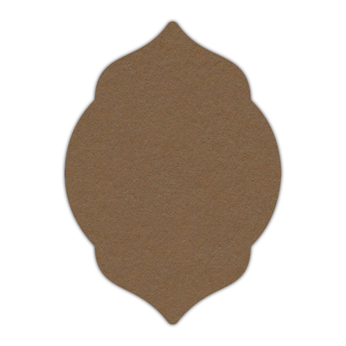 CMYK Print on Cappuccino Cardstock | Shape P5 | 2" x 3"