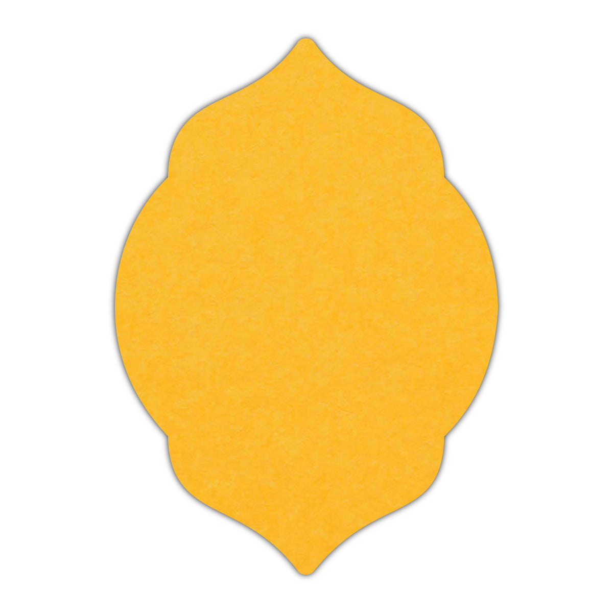 CMYK Print on Indian Yellow Cardstock | Shape P5 | 2" x 3"