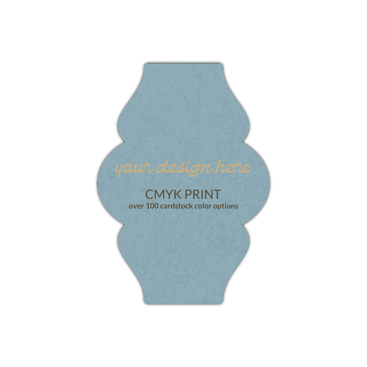 Shape P6 Diecut Card | CMYK Print | 3" x 5"