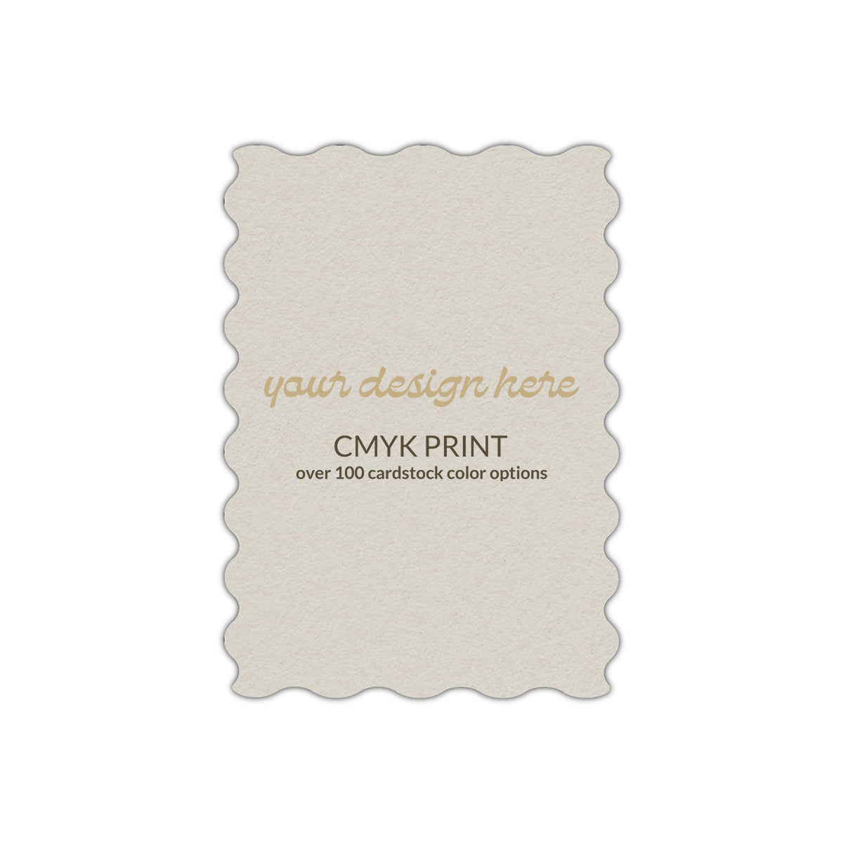 Shape P64 Diecut Card | CMYK Print | 3" x 5"