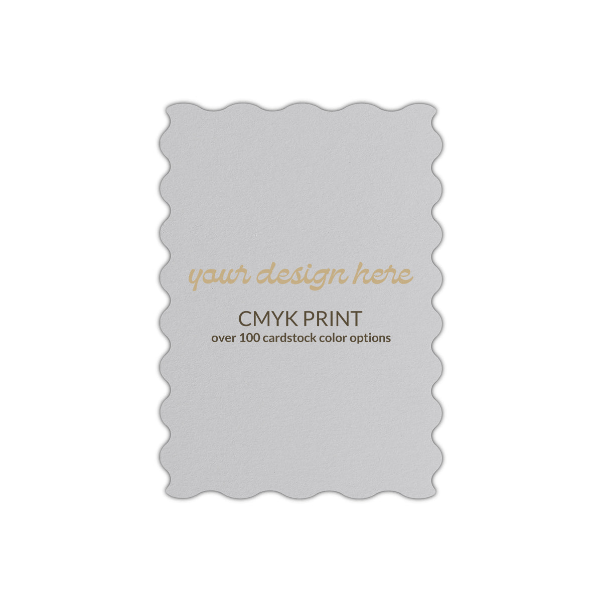Shape P64 Diecut Card | CMYK Print | 8.5" x 11"