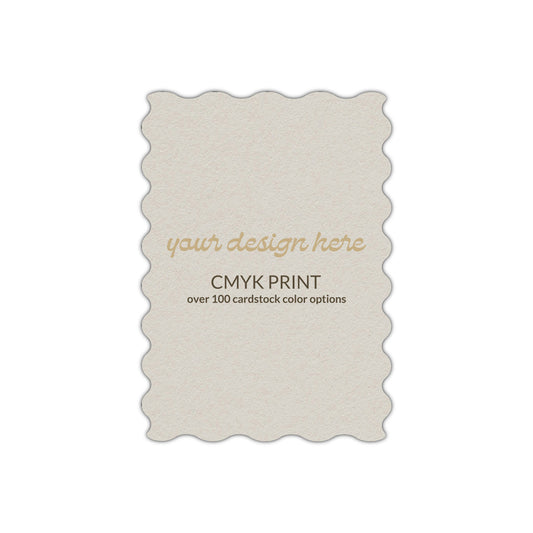 Shape P64 Diecut Card | CMYK Print | 2" x 3"