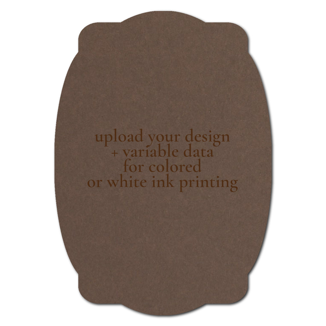 Individually Personalized Wedding Prints on Diecut Cardstock - Shape P64
