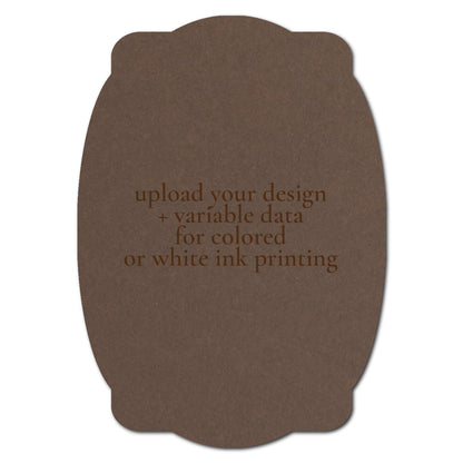 Individually Personalized Wedding Prints on Diecut Cardstock - Shape P64