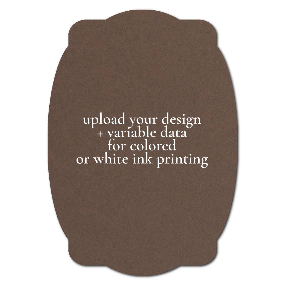 Individually Personalized Wedding Prints on Diecut Cardstock - Shape P64