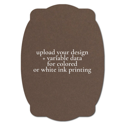Individually Personalized Wedding Prints on Diecut Cardstock - Shape P64