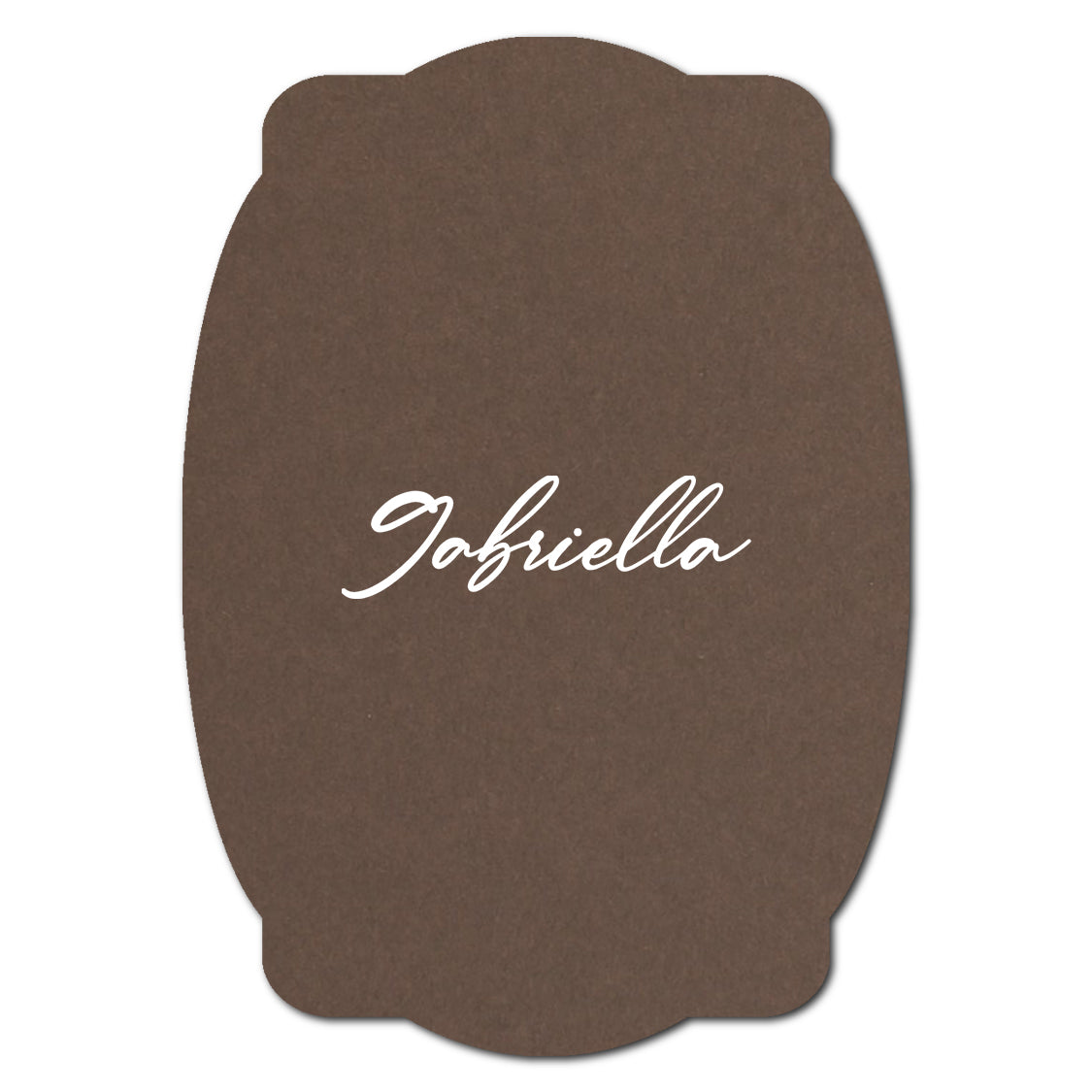 Individually Personalized Wedding Prints on Diecut Cardstock - Shape P64