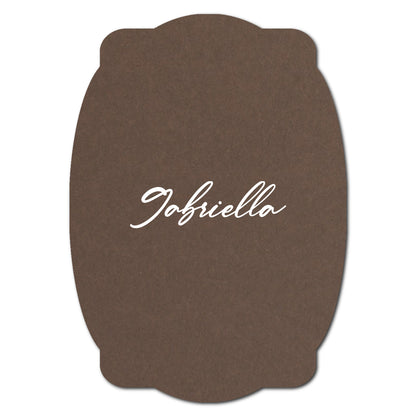 Individually Personalized Wedding Prints on Diecut Cardstock - Shape P64