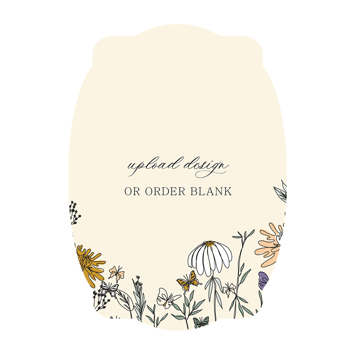 Custom Wedding Prints on Diecut Shaped Cardstock | Shape P64