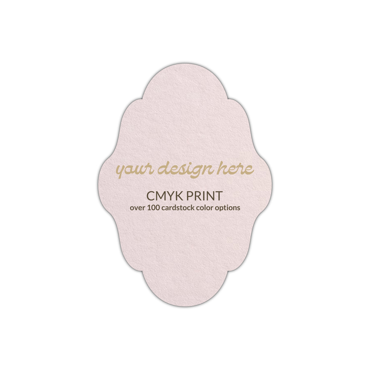 Shape P65 Diecut Card | CMYK Print | 5" x 7"