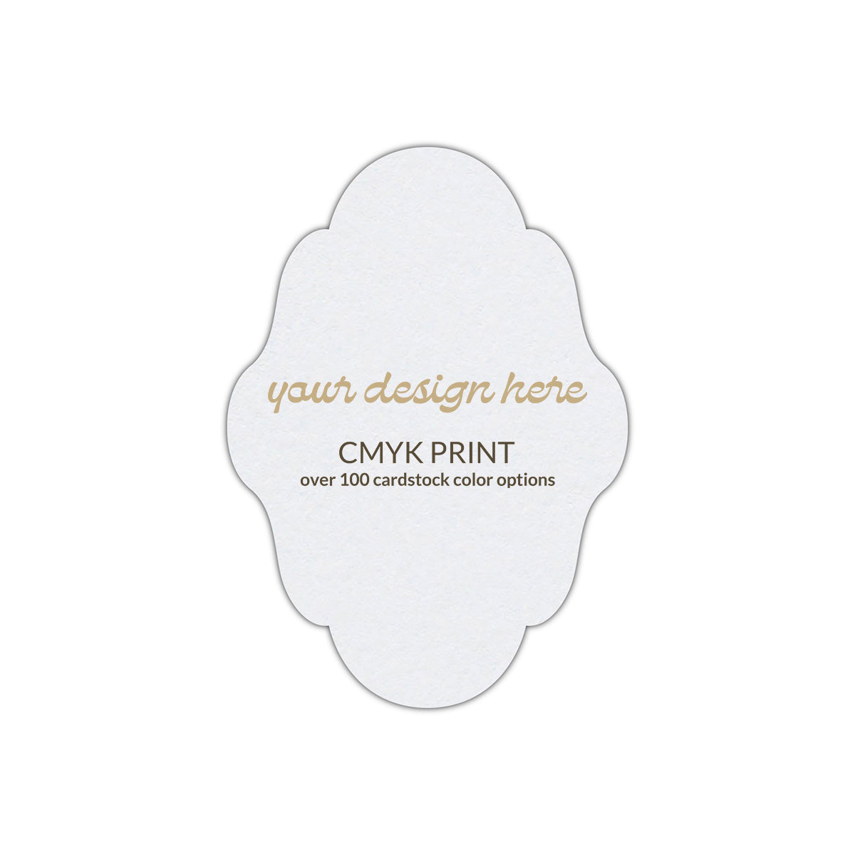 Shape P65 Diecut Card | CMYK Print | 3" x 5"
