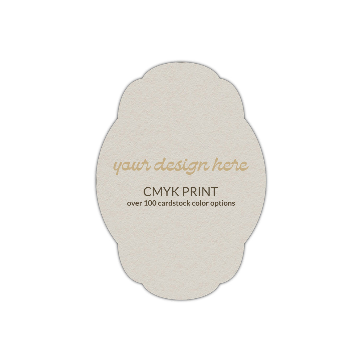 Shape P68 Diecut Card | CMYK Print | 2" x 3"