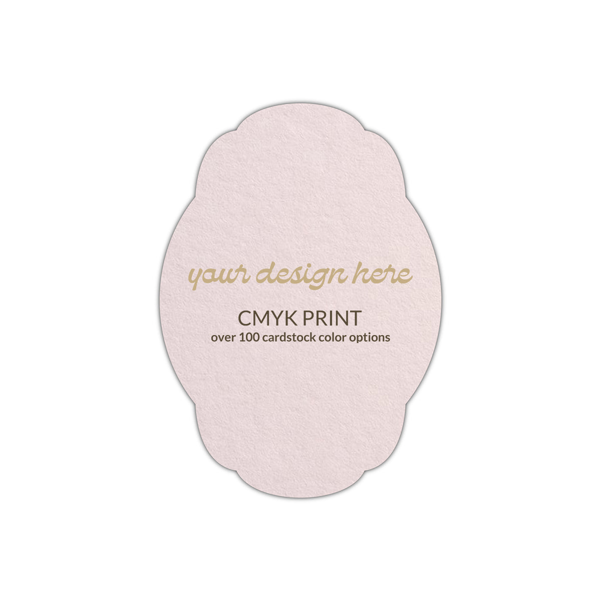 Shape P68 Diecut Card | CMYK Print | 3" x 5"